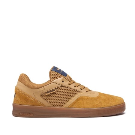 Supra Saint Mens Low Tops Shoes Yellow UK 39NRV